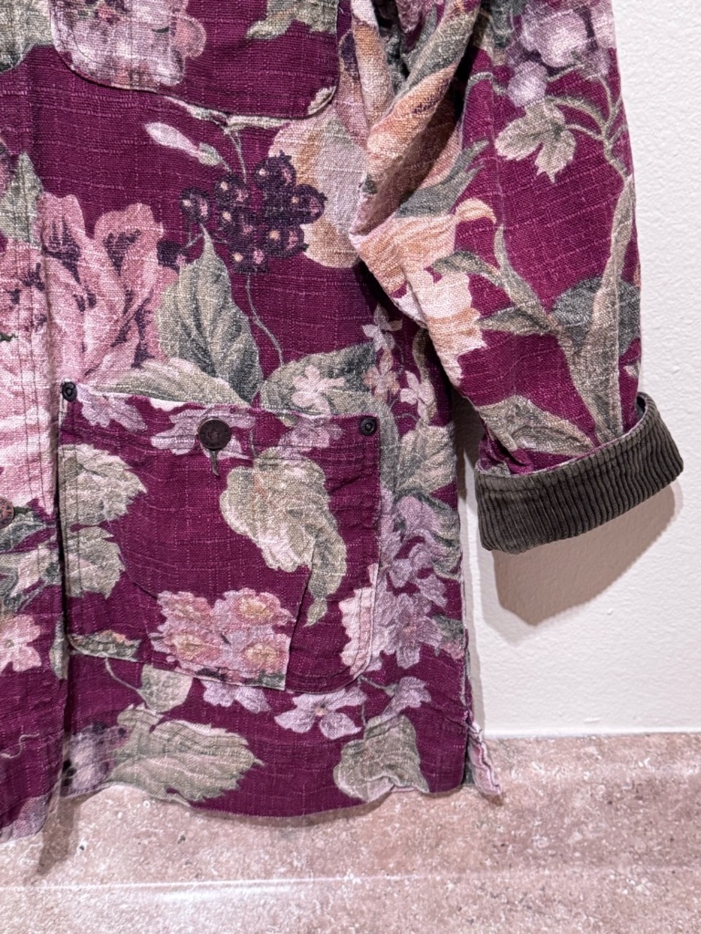 Vintage SMITH & HAWKEN Floral Print Barn / Chore Jacket - Women’s “M” - Picture 5 of 12